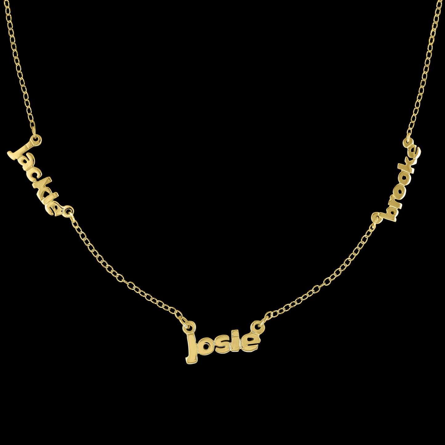 Gold Family Mini Nameplate Necklace