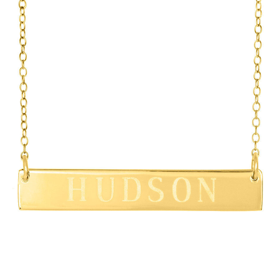Engraved Gold Bar Necklace Clare Of The Bachelor Reese Witherspoon