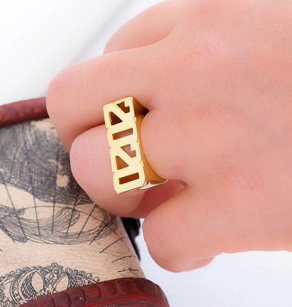 Personalized Custom Number Ring 2