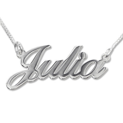 Sterling Silver Classic Nameplate Necklace