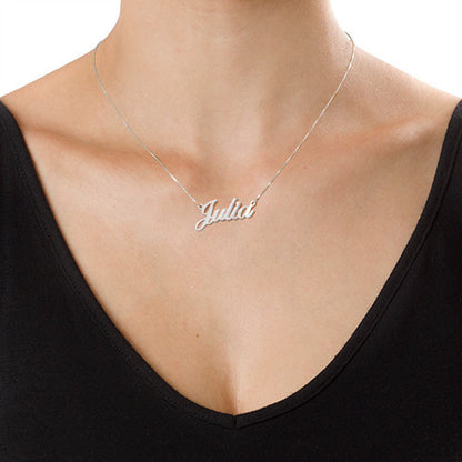 Sterling Silver Classic Nameplate Necklace 3