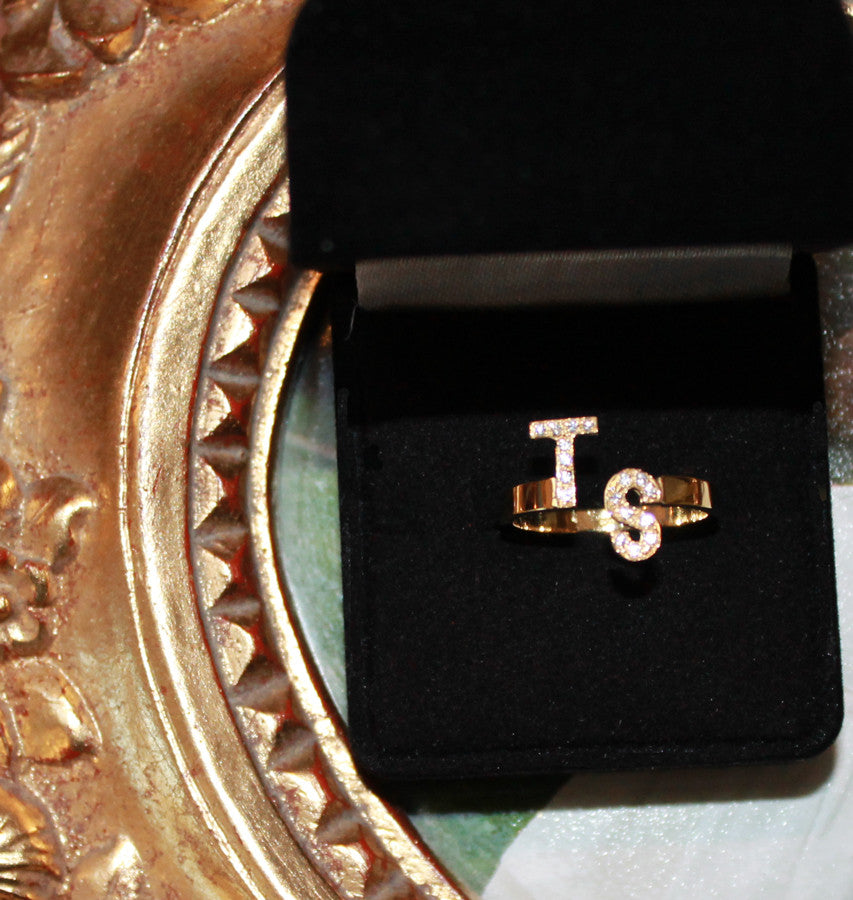 Two Initial Ring,Two Letters Ring | initialring.store