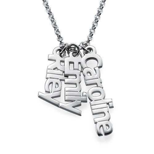 Silver Vertical Name Necklace 2