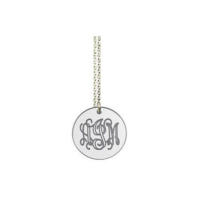 Acrylic Engraved Disc Necklace 3