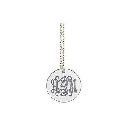 Acrylic Engraved Disc Necklace 3