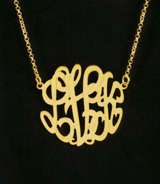 Petite Gold Monogram Necklace