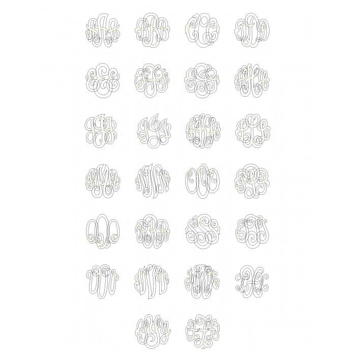 Personalized Sterling Silver Classic Script Monogram Necklace Alternate 4