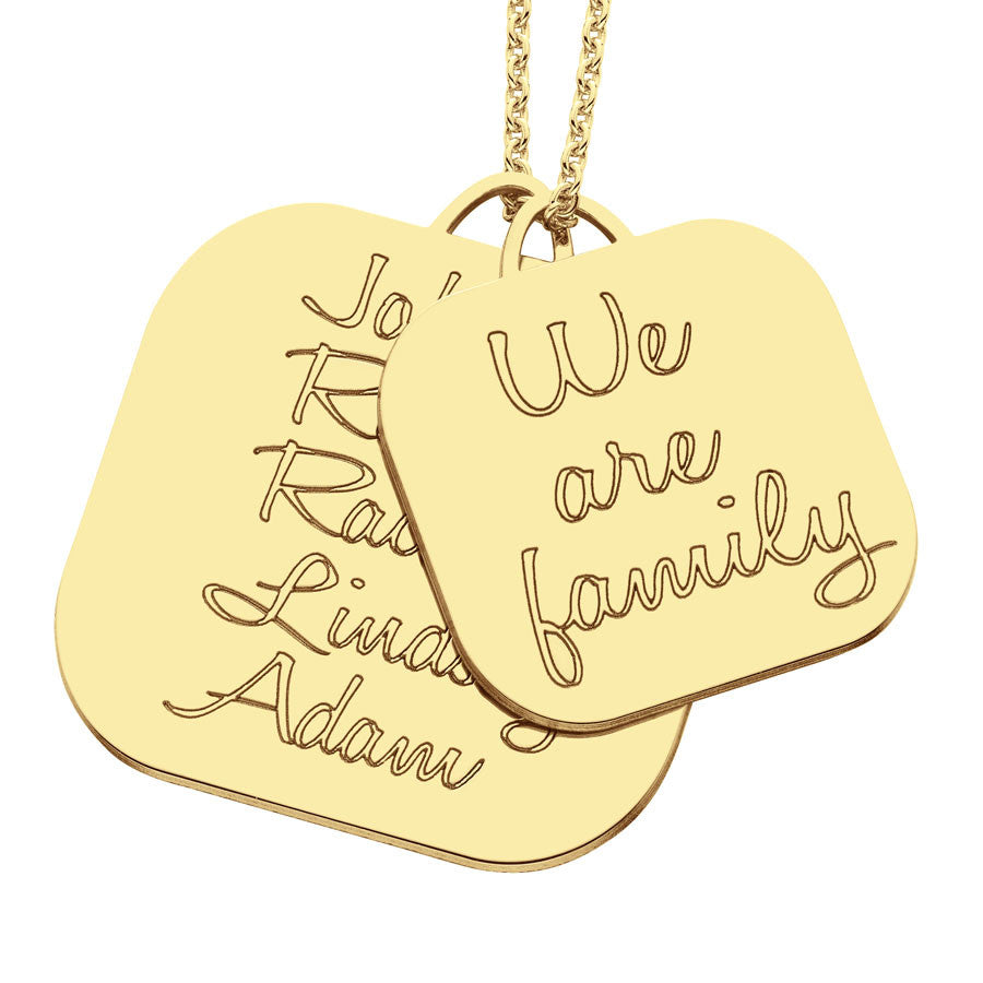 Personalized We Are Family Mothers Necklace