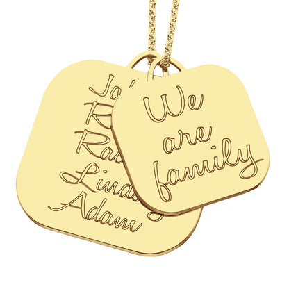 Personalized We Are Family Mothers Necklace