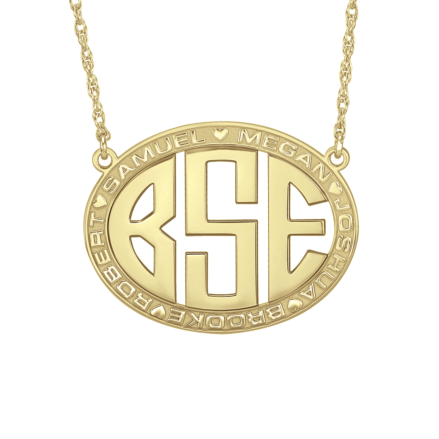 Gold Monogram Mothers Necklace