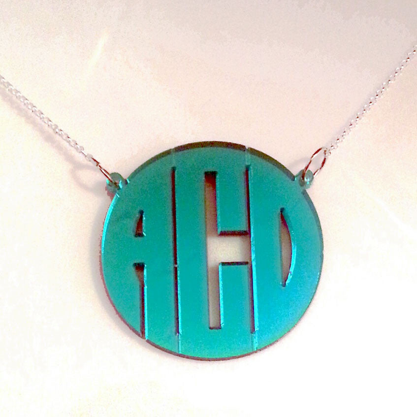 Personalized Acrylic Necklace The Today Show - Blue Mirror