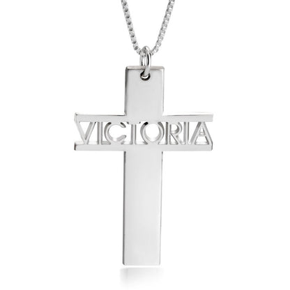 Personalized Name Cross Necklace 3