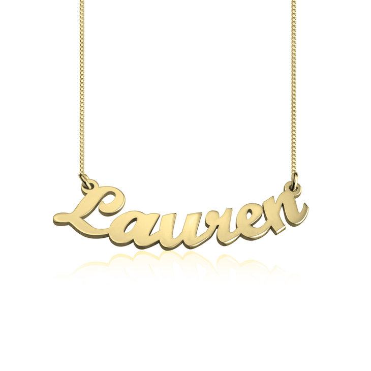 curved name necklace