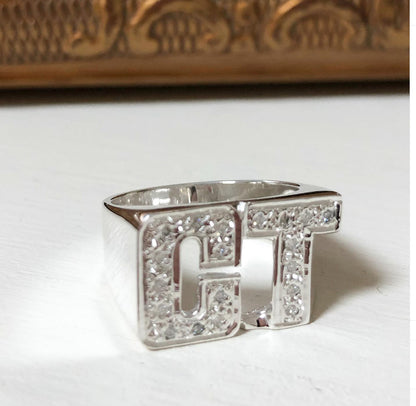 diamond initial ring
