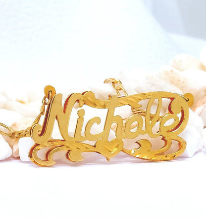 Kids Double Plated 3D Name Necklace 2
