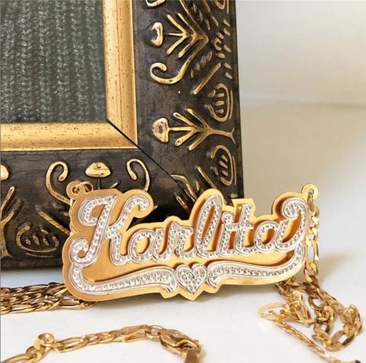 double plated name necklace aubrey oday 4