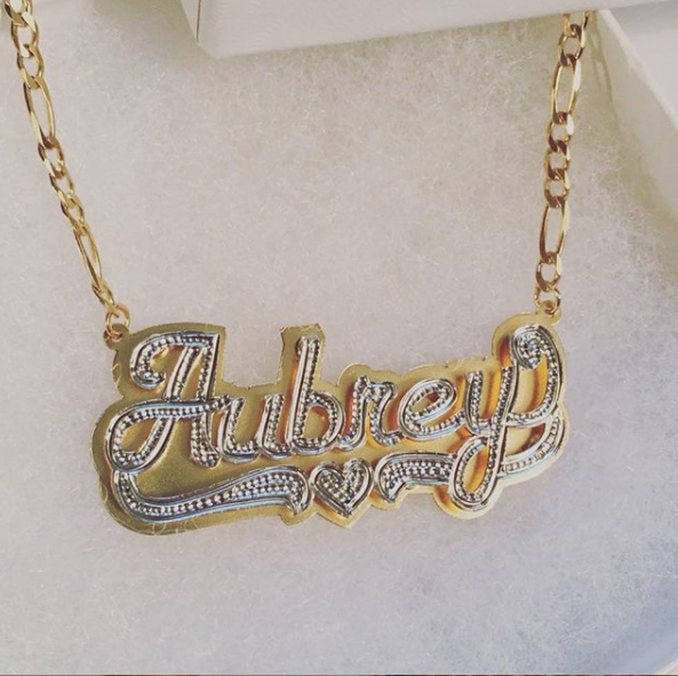 Double Plated Name Necklace 3