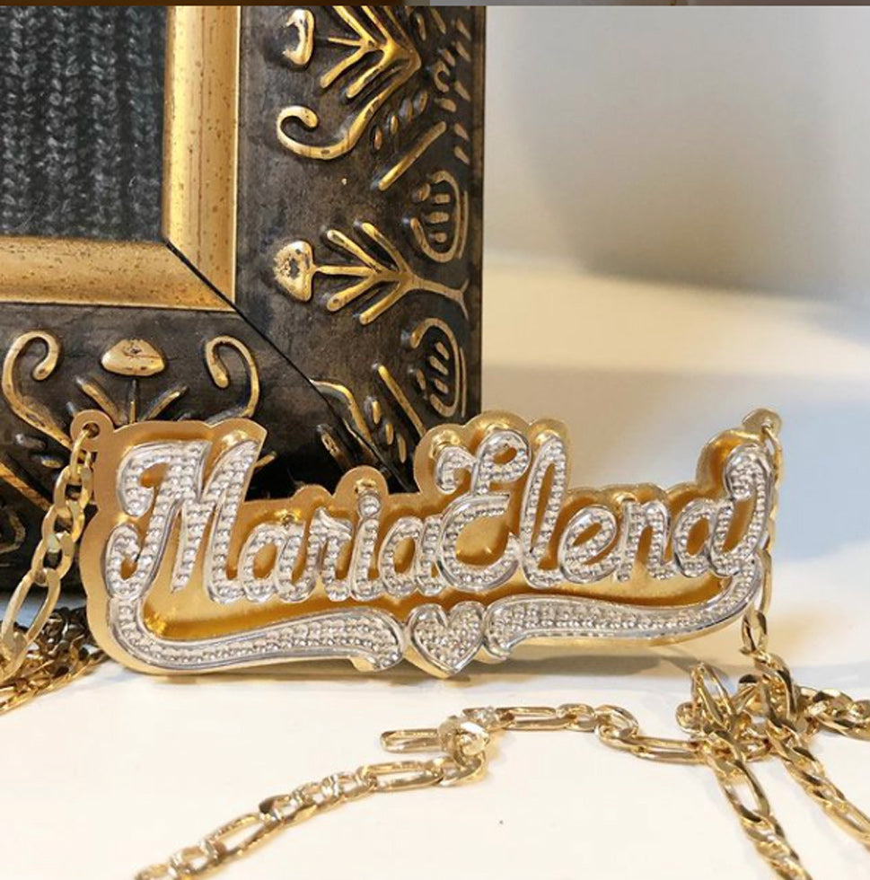 layered nameplate necklace