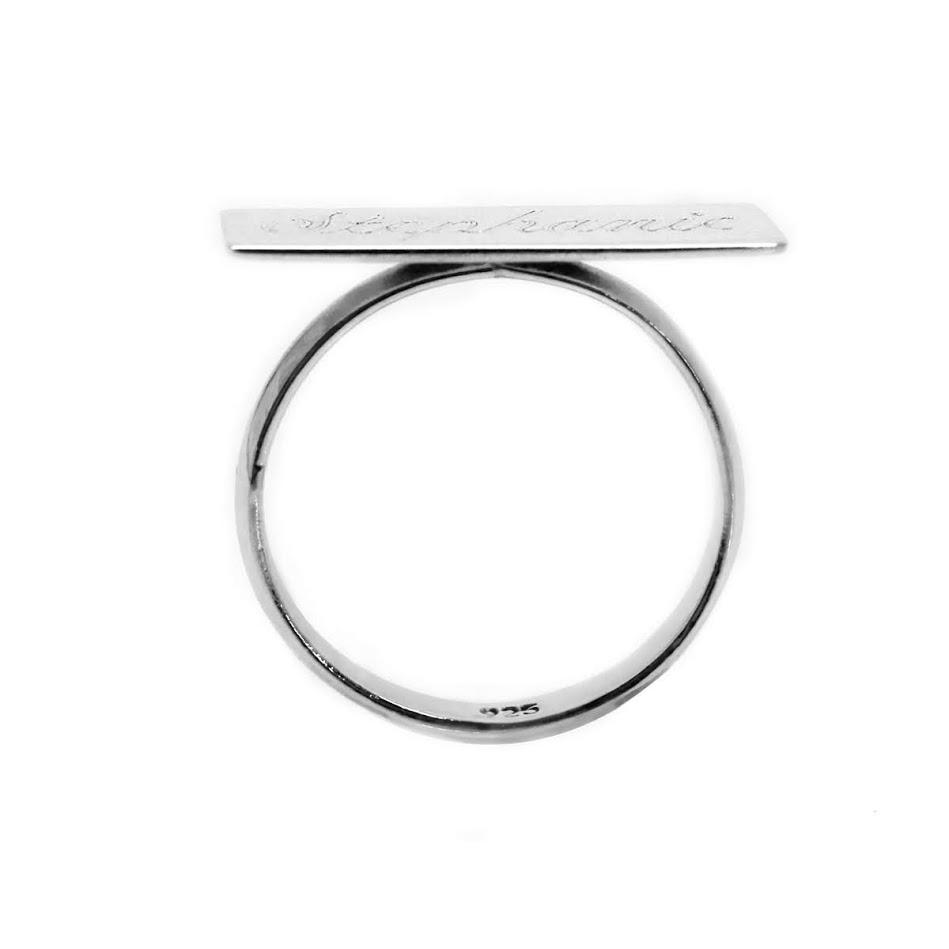 Personalized Horizontal Engraved Bar Ring 4