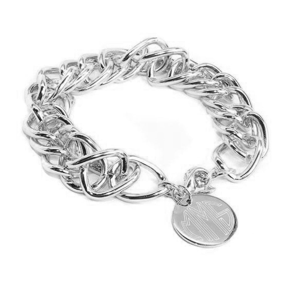 Silver Ladies CZ Double Link Bracelet 7 1/2 Inch at Segal's Jewellers