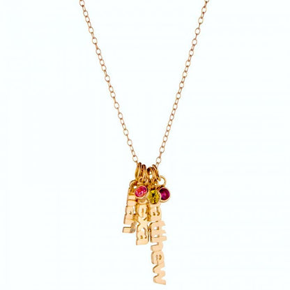 Gold Vertical Birthstone Necklace - Kourtney Kardashian