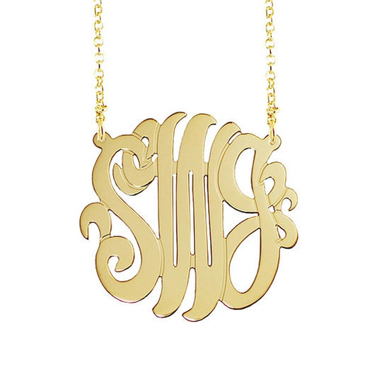 Gold Vermeil Monogram Necklace