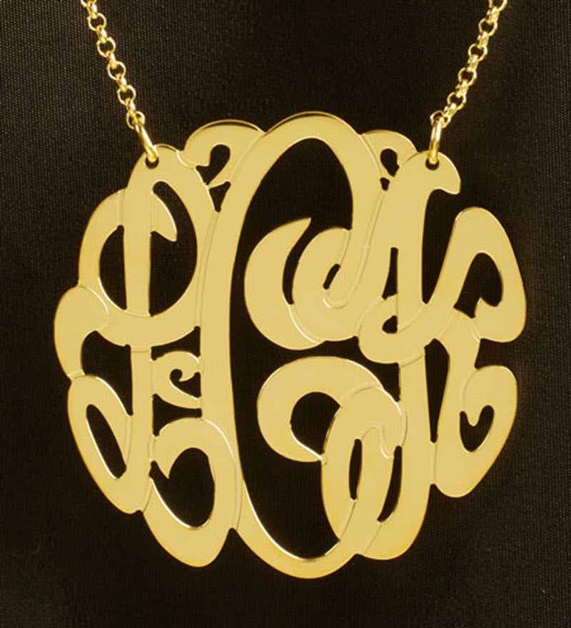 Gold Vermeil Monogram Necklace - large