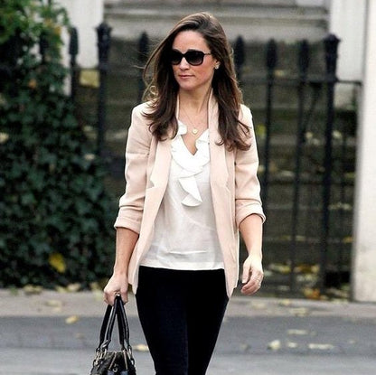14K Gold Rimmed Monogram Necklace with Diamond-Pippa Middleton 5