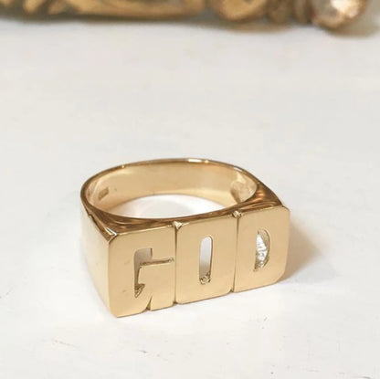8mm 18k gold name ring