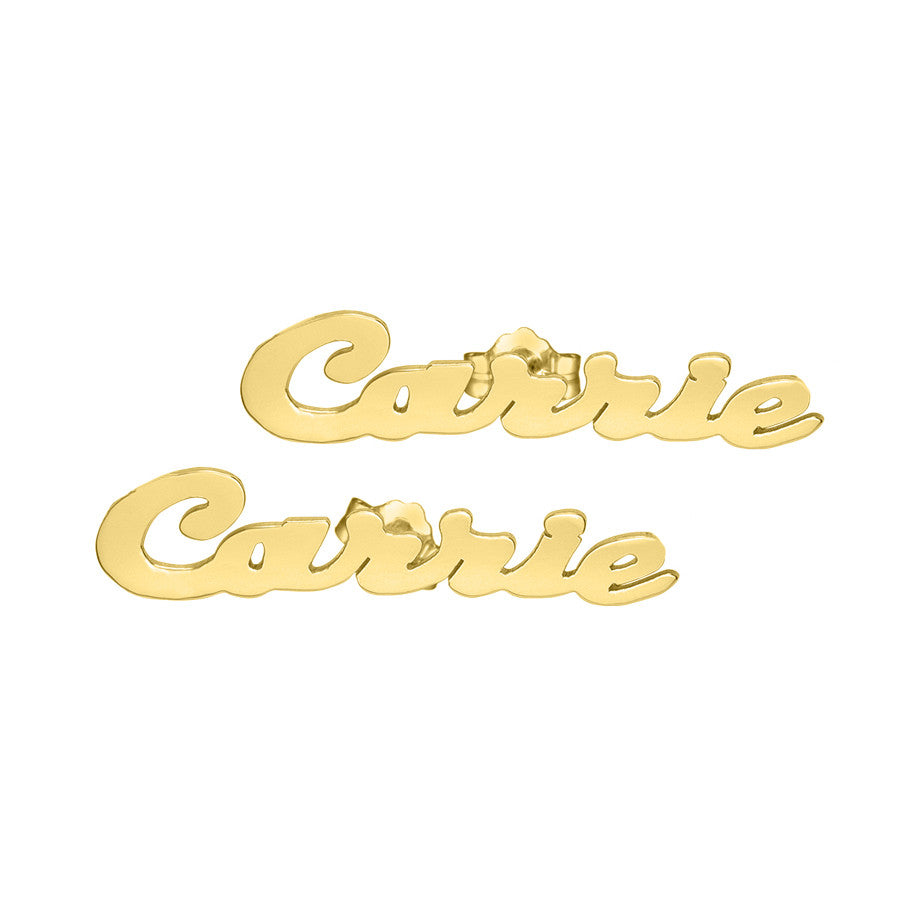 Personalized Name Earrings - Carrie Style 2