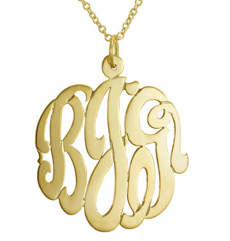 Monogram Necklace Gold