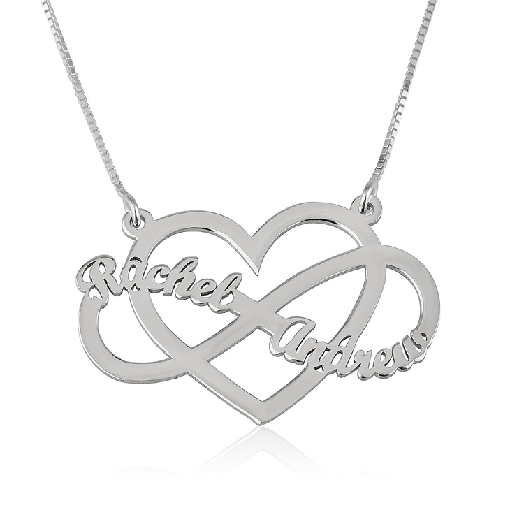 Infinity Heart Names Necklace 2