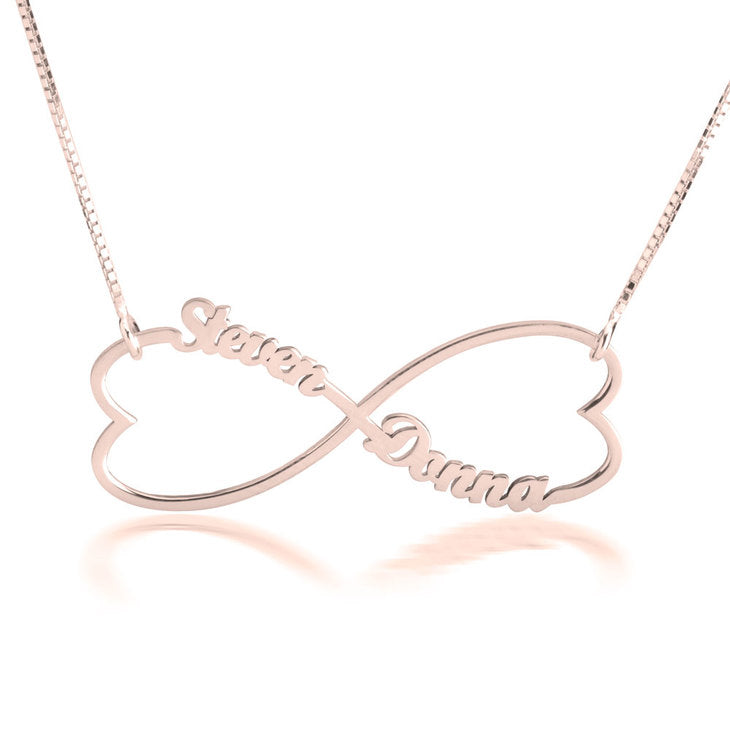 Personalized Heart Infinity Name Necklace 3