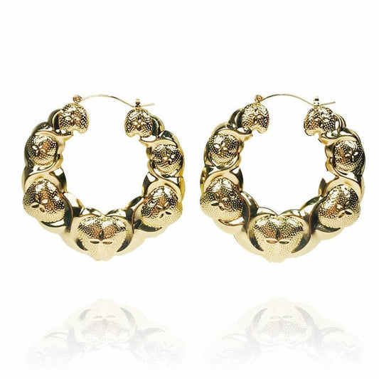 18K Gold Filled Hugs and Kisses Hoop Earrings - 2 Sizes - READY TO SHIP