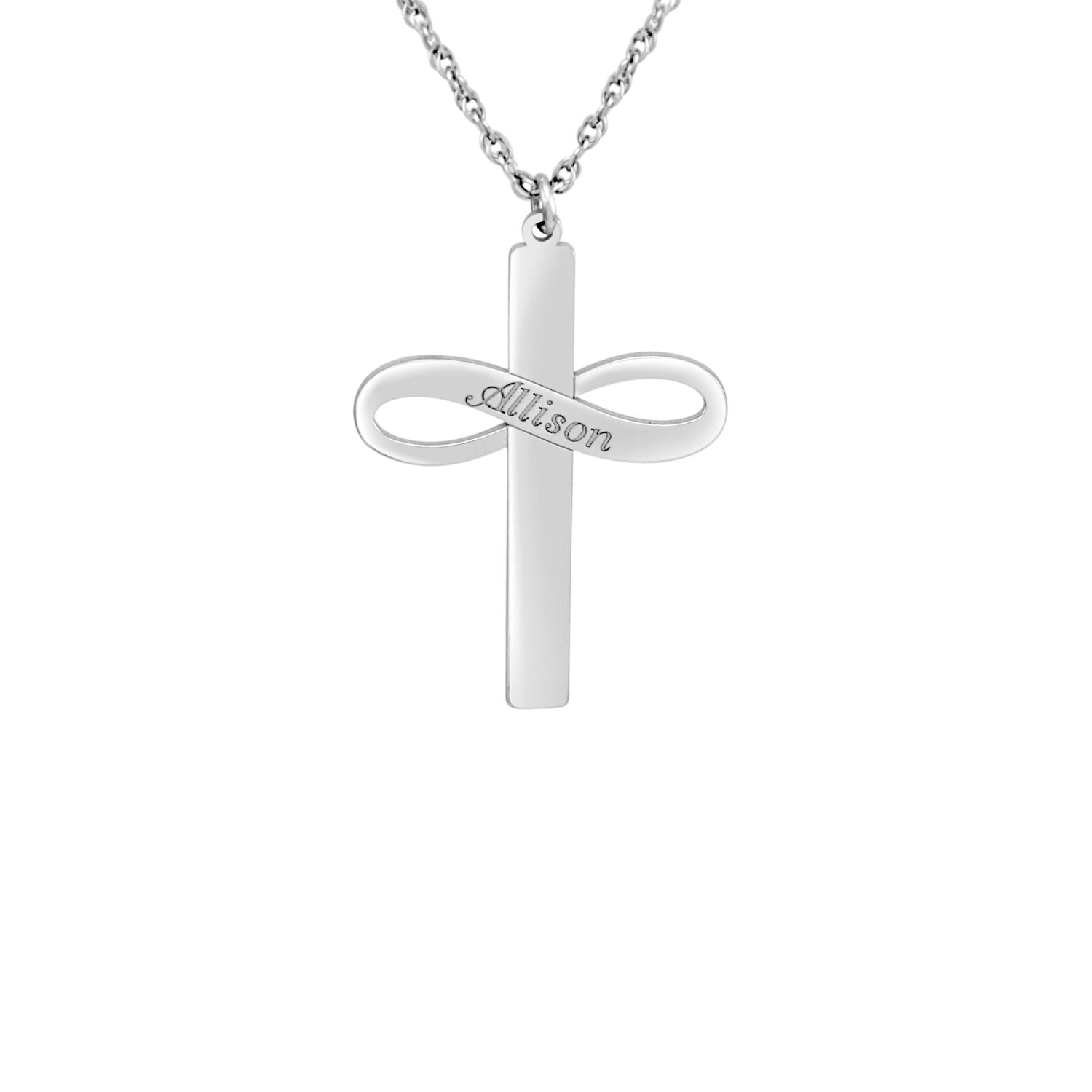 Infinity Name Cross Necklace 3