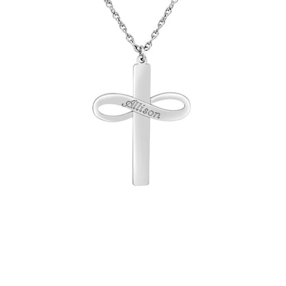 Infinity Name Cross Necklace 3