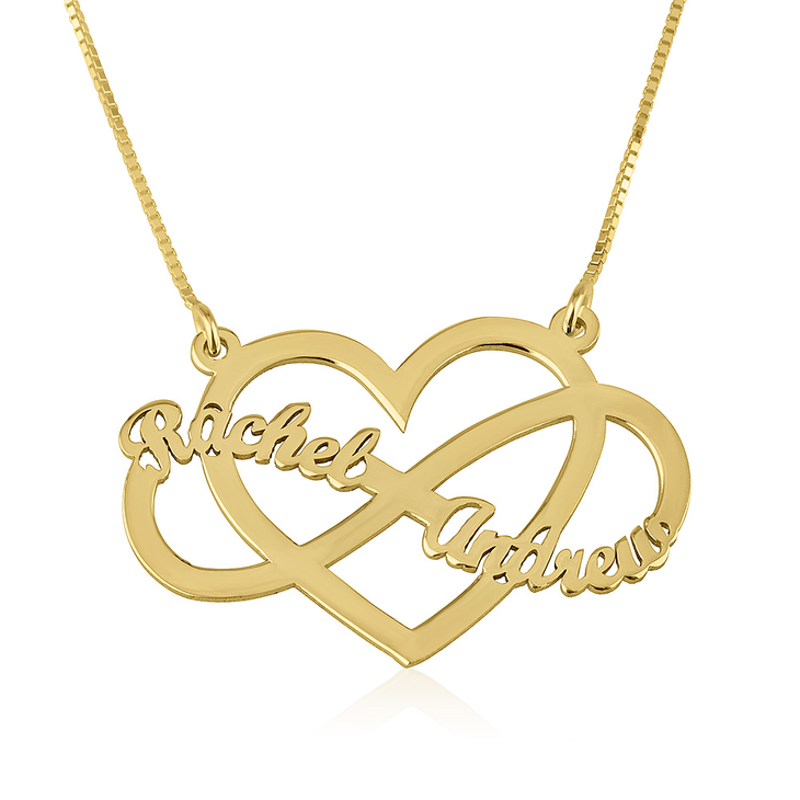 Infinity Heart Names Necklace