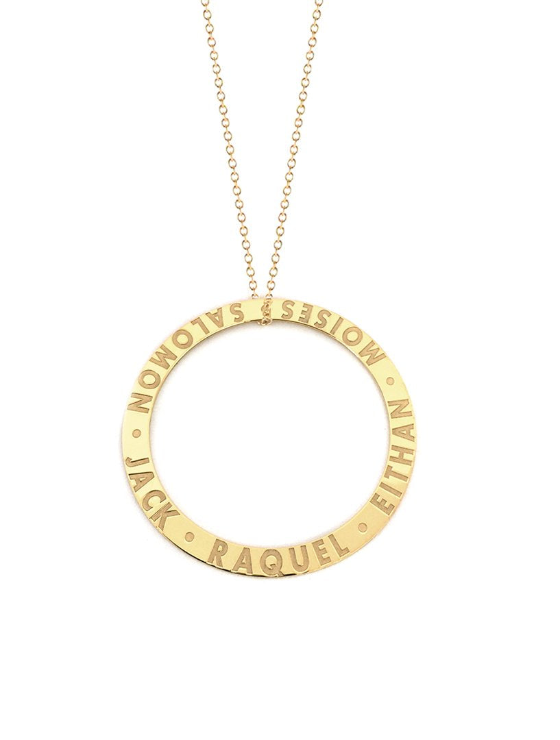 Personalized Infinity Circle Loop Necklace