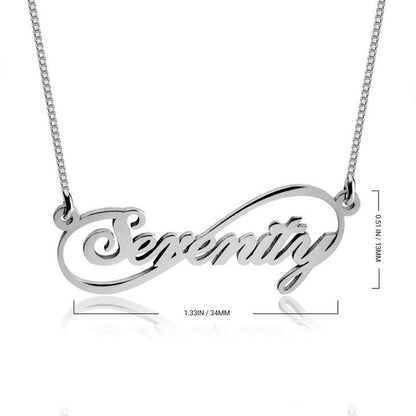 Script Infinity Name Necklace 2