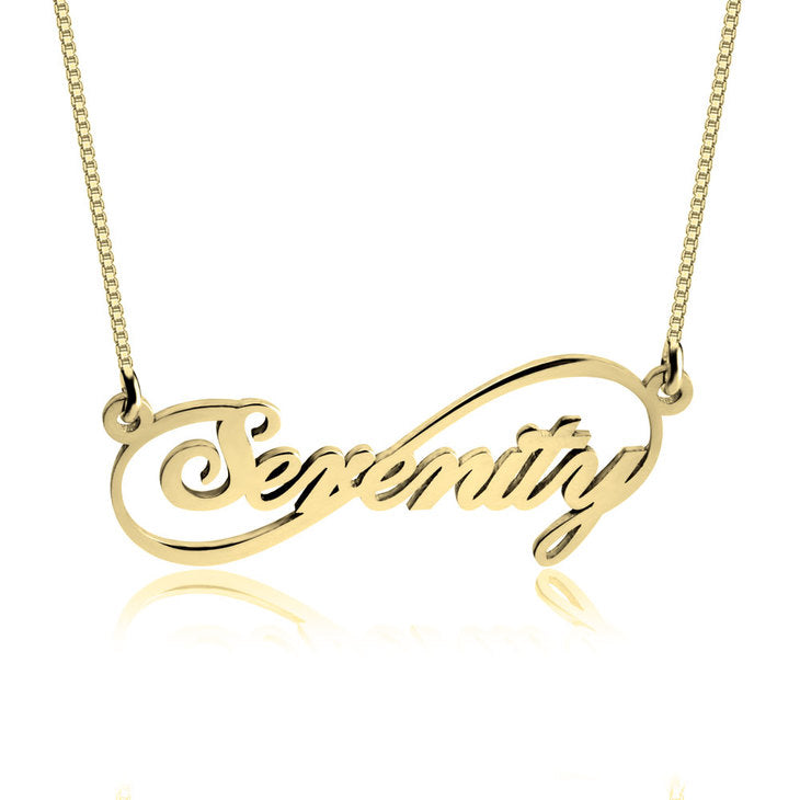 Script Infinity Name Necklace