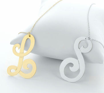 Large Initial Necklace