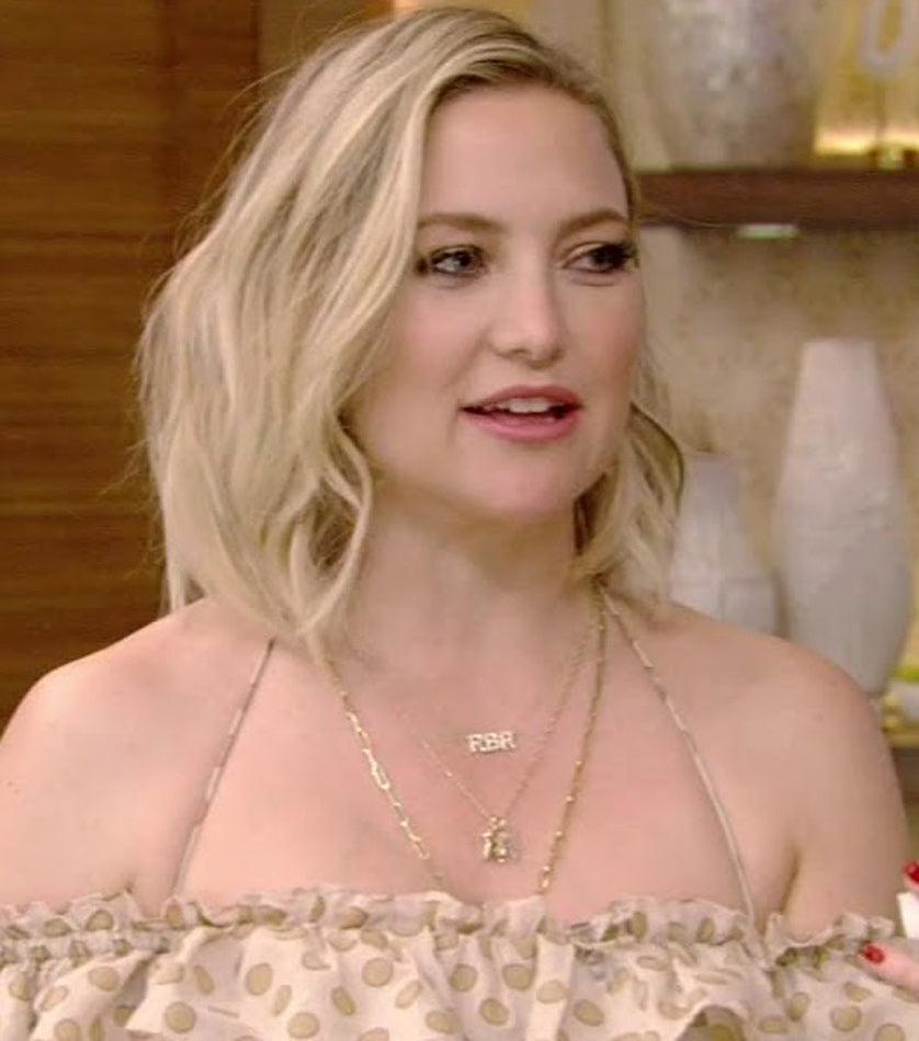 Kate Hudson necklace with childrens initials