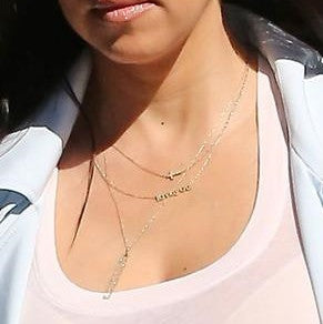 Gold Side Cross Necklace-Giuliana Rancic-Kardashians