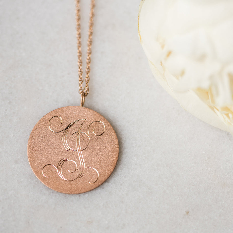 Custom Grandma Disc necklace, Custom Engraved Necklace Gift for mom -  Danique Jewelry