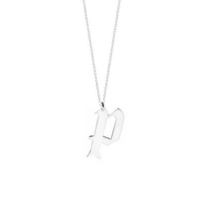 Lowercase Old English Initial Necklace 3