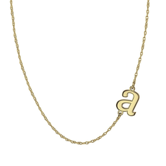 Lowercase Sideways Initial Necklace