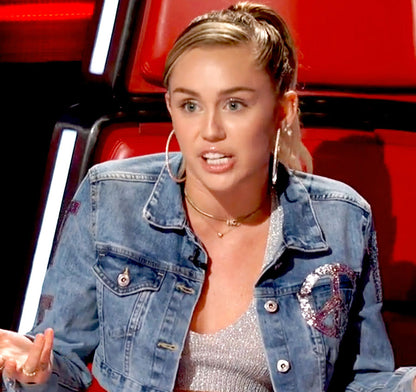 Personalized 3D Mini Block Initial Necklace - Miley Cyrus 4