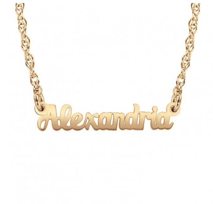 mini name necklace rose gold