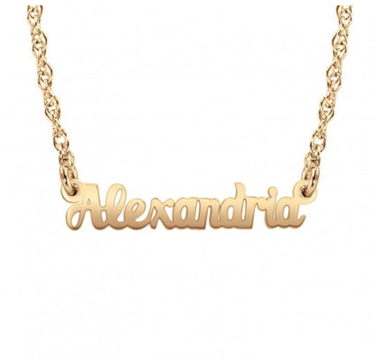 mini name necklace rose gold