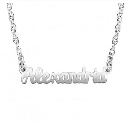 Sterling Silver Mini Name Necklace
